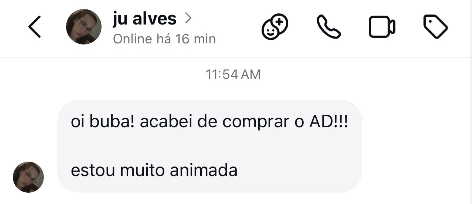Mensagem de aluna 6