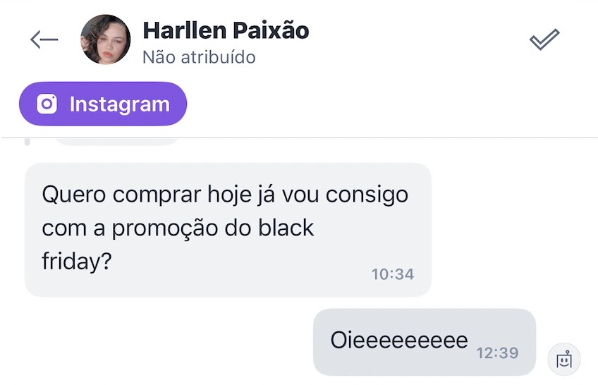 Mensagem de aluna 3