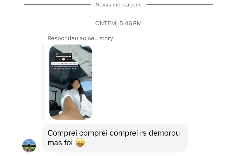 Mensagem de aluna 8